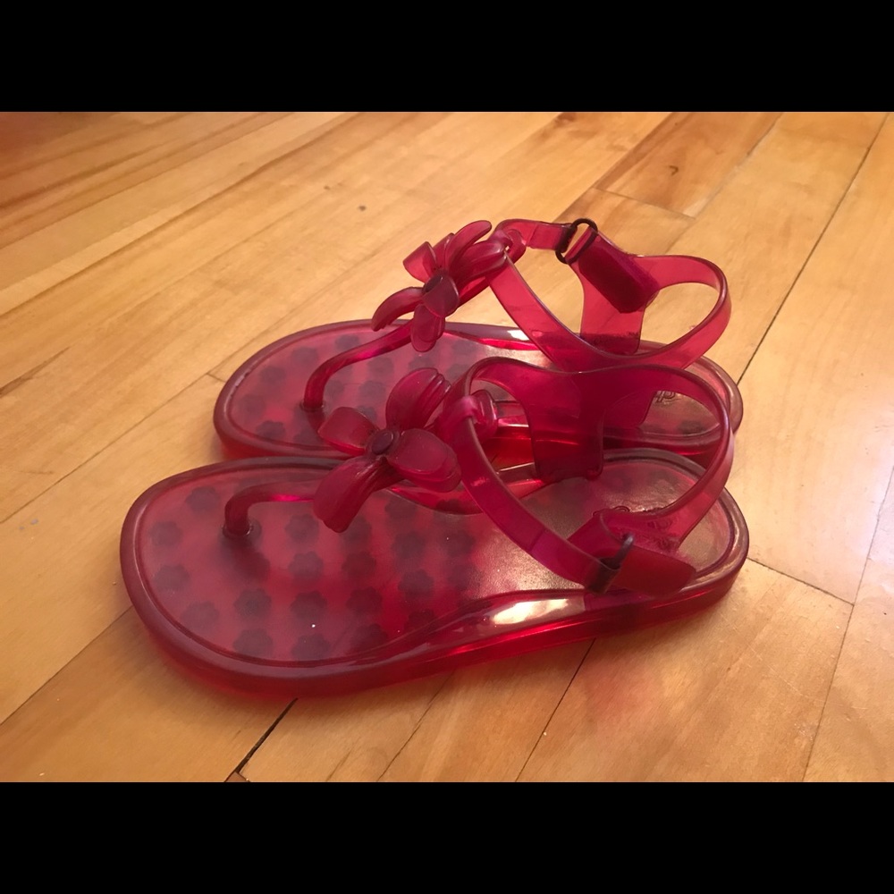 Pink flower jelly sandals Gap